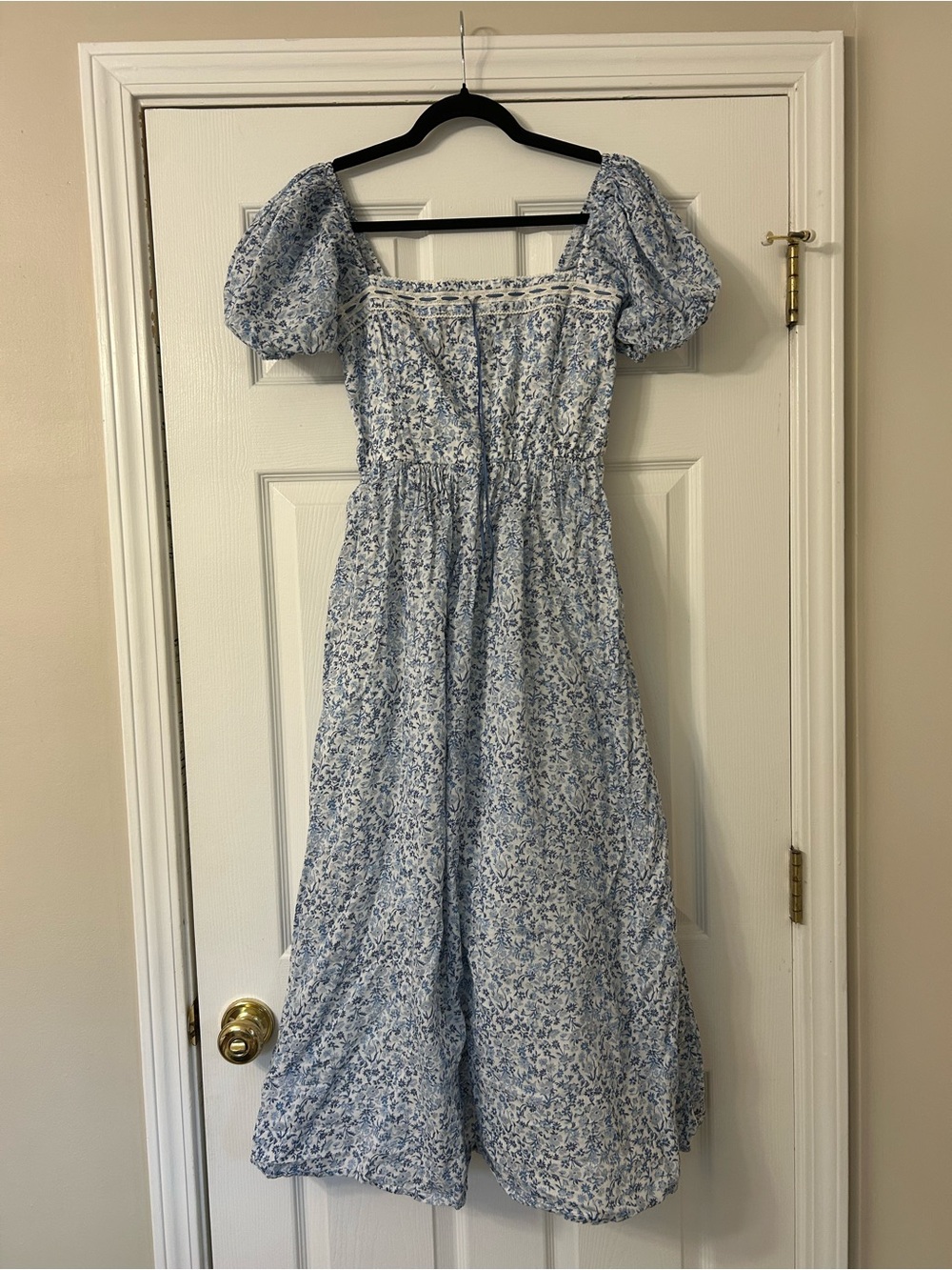 Abercrombie & Fitch Emerson Puff Sleeve Midi Dress
